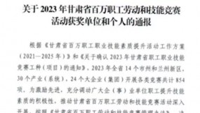  甘肅物流集團(tuán)13人榮獲2023年甘肅省 百萬(wàn)職工勞動(dòng)和技能競(jìng)賽活動(dòng) “甘肅省技術(shù)標(biāo)兵”榮譽(yù)稱(chēng)號(hào)